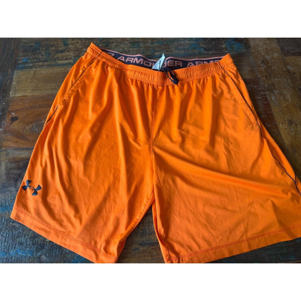 Mens UnderArmour Orange 2XL basketball shorts